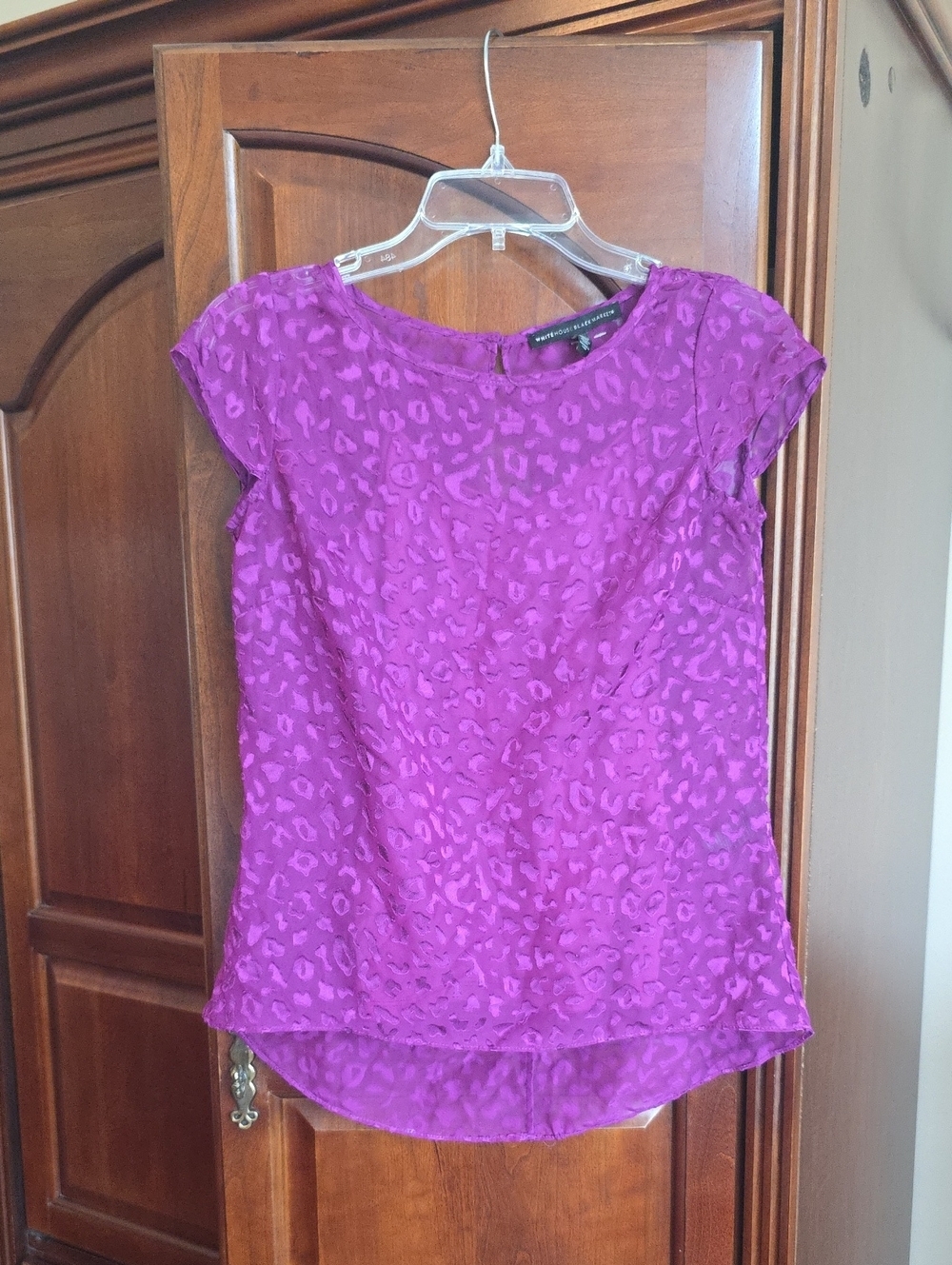 WHBN Short Sleeve Animal Print Blouse